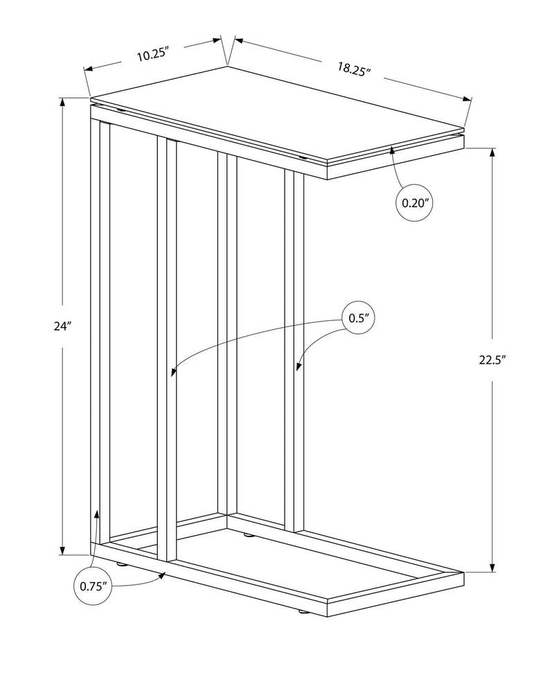 C-Shaped Accent Table For Living Room - R&R Furniture Gallery (Fountain Valley, CA)
