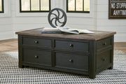 Tyler Creek - Lift Top Cocktail Table - Grayish Brown / Black - R&R Furniture Gallery (Fountain Valley, CA)