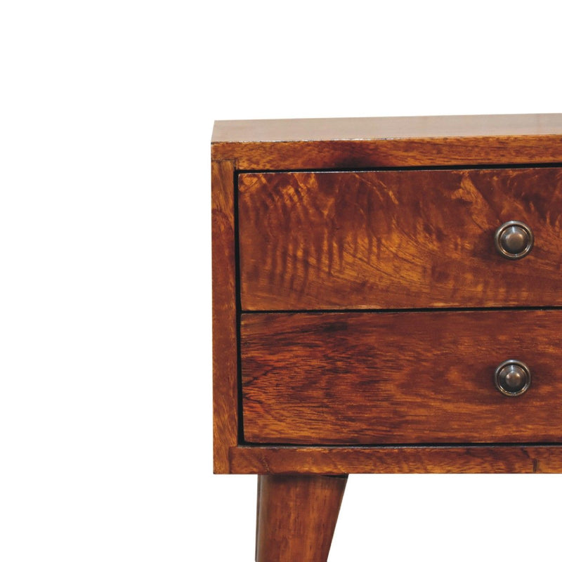 Mini Modern Bedside Table - Chestnut - R&R Furniture Gallery (Fountain Valley, CA)