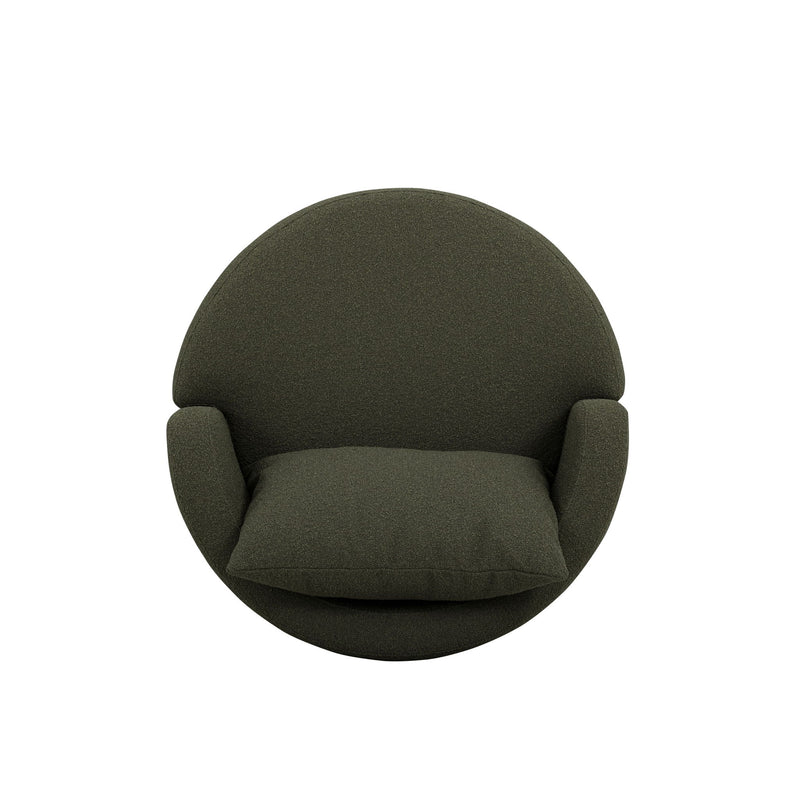 TOV Furniture Silvi swivel chair with a modern design, featuring a cushioned seat and sleek metal base.