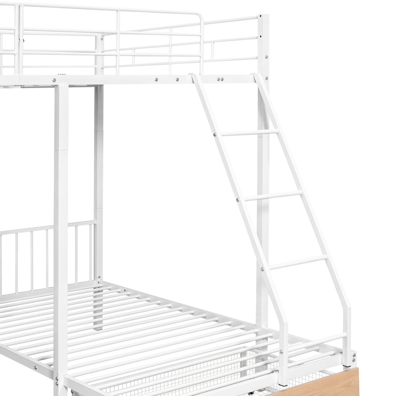 Triple Bunk Bed With Drawers And Guardrails - R&R Furniture Gallery (Fountain Valley, CA)