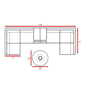 Wicker Outdoor Lounge Set With Cushions And Fire Pit - R&R Furniture Gallery (Fountain Valley, CA)