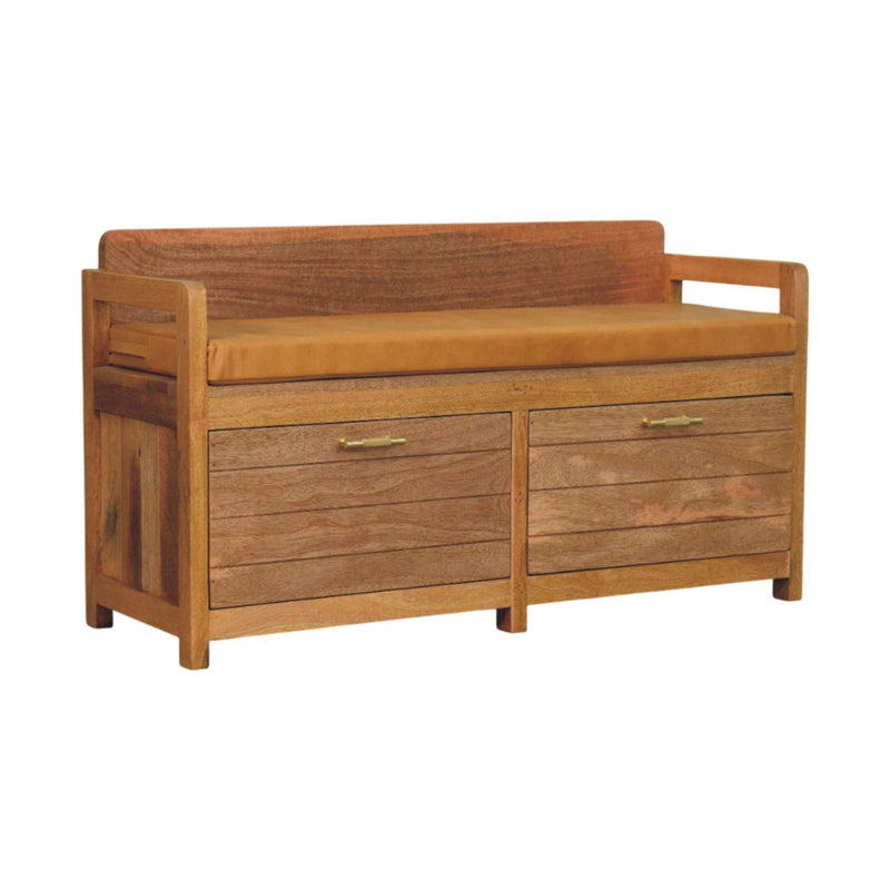 Oxford - 2 Drawer Storage Bench - Beige - R&R Furniture Gallery (Fountain Valley, CA)