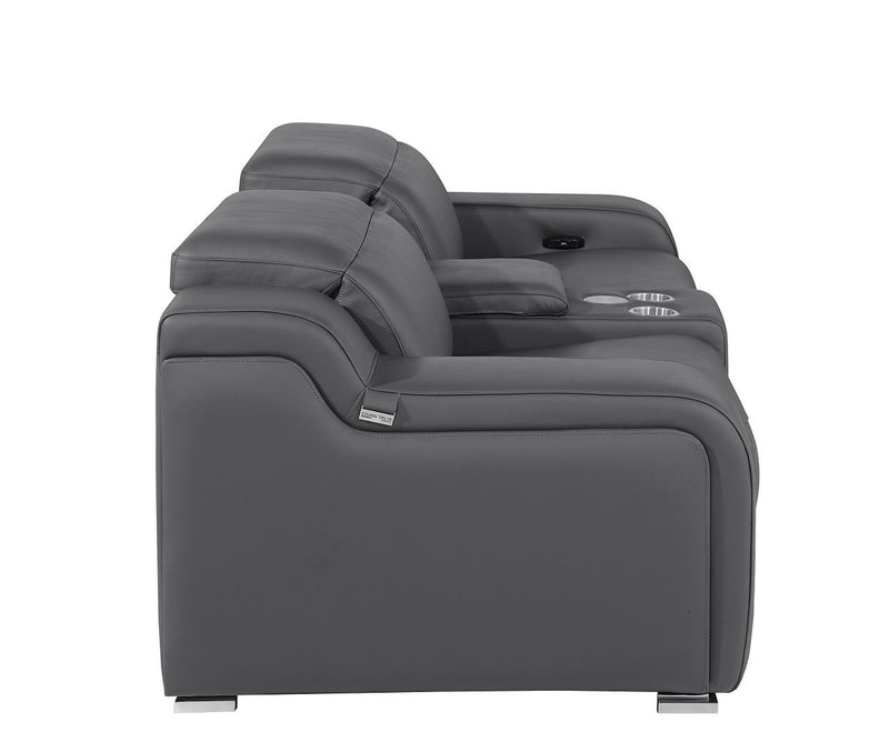 1116 - 3-Piece Modular Power Reclining Console Loveseat In With 2 Power Recliners & Power Headrests