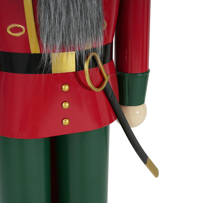 Noble House classic nutcracker Christmas decor in green and red, festive holiday ornament with detailed paint finish.