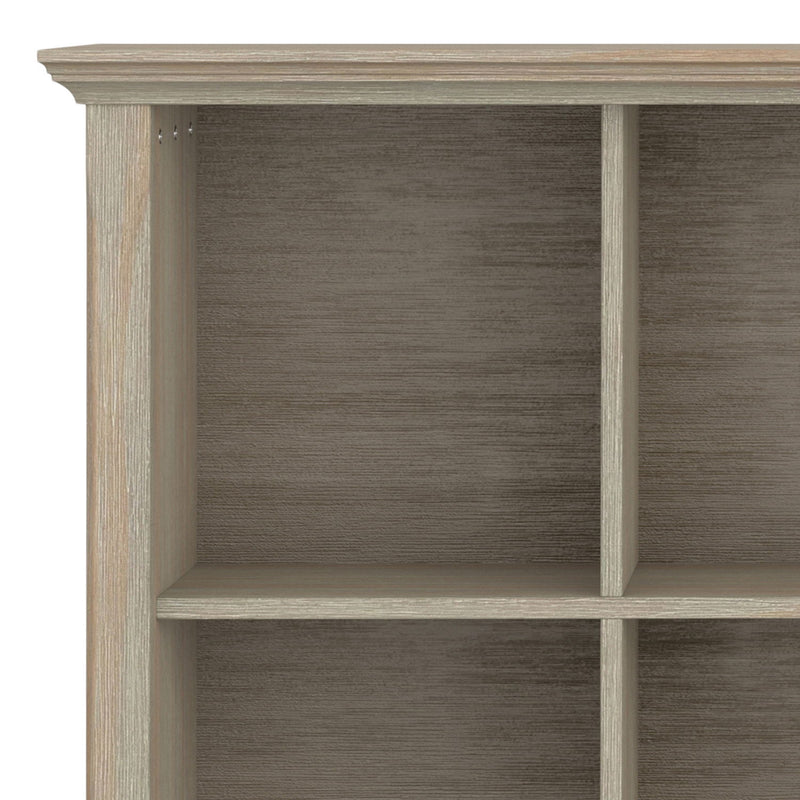 Handcrafted Acadian cube storage organizer by Simpli-Home with six woven fabric cube compartments on a white background.