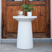 Terrazzo - Outdoor Side Table - White - R&R Furniture Gallery (Fountain Valley, CA)