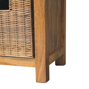 Rattan Basket Linen Bench - Brown - R&R Furniture Gallery (Fountain Valley, CA)