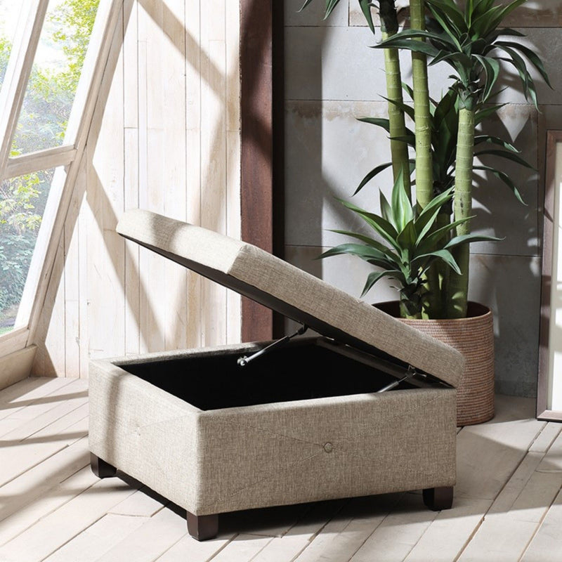 Aspen - Ottoman Soft Close Storage - R&R Furniture Gallery (Fountain Valley, CA)