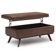 Owen - Lift Top Large Coffee Table Storage Ottoman, Mid Century Style - R&R Furniture Gallery (Fountain Valley, CA)