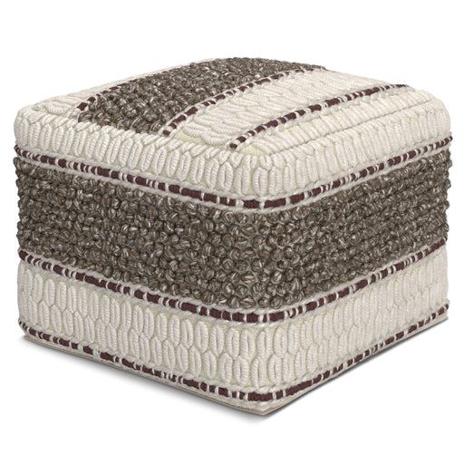 Grady - Handcrafted Square Pouf - R&R Furniture Gallery (Fountain Valley, CA)
