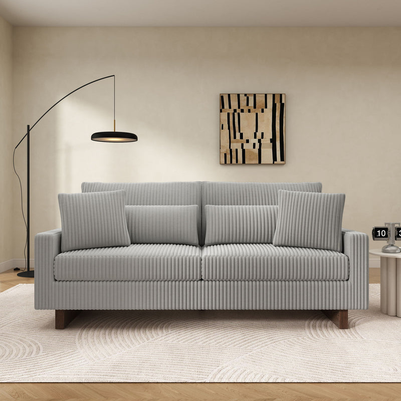 Modern Loveseat Sofa With 4 Pillows - R&R Furniture Gallery (Fountain Valley, CA)
