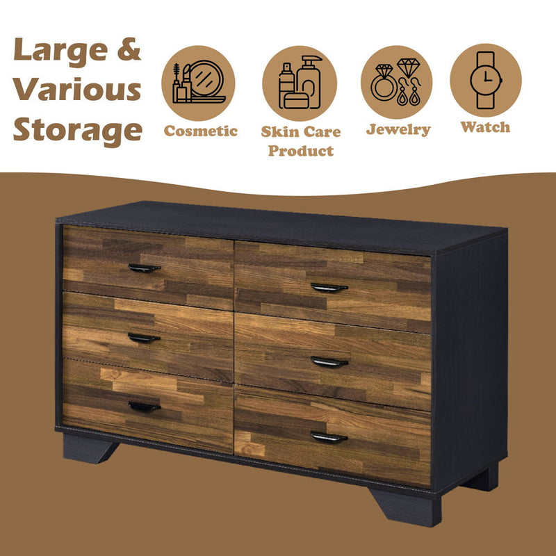 Eos - Dresser - Walnut & Black - R&R Furniture Gallery (Fountain Valley, CA)