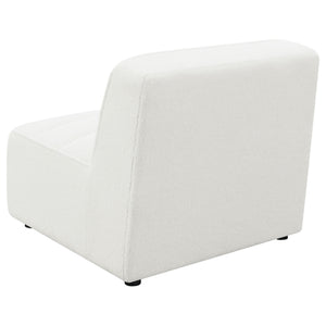 Bonnie - Upholstered Armless Chair With Channel Tufting - Ivory
