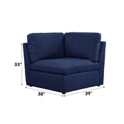 Crosby - Modular Wedge - Blue Fabric - R&R Furniture Gallery (Fountain Valley, CA)