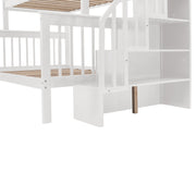 Stairway Bunk Bed With Storage And Guard Rail For Bedroom - R&R Furniture Gallery (Fountain Valley, CA)