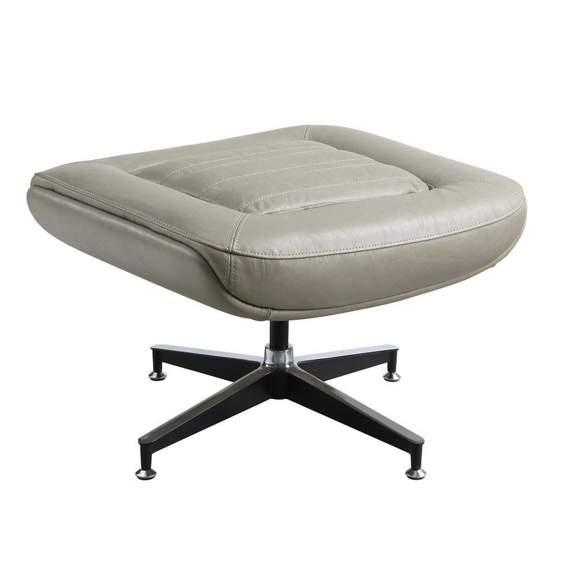 Piran - Ottoman - Twilight Top Grain Leather - R&R Furniture Gallery (Fountain Valley, CA)