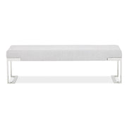 Signature Beds & Benches - Tulip Accent Bench - Gray / Chrome - R&R Furniture Gallery (Fountain Valley, CA)