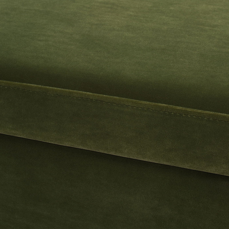 Knox - Square Storage Cocktail Ottoman - Olive Green - R&R Furniture Gallery (Fountain Valley, CA)