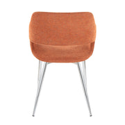 Pair of Lumi Source Margarite contemporary dining chairs with sleek design, wooden legs, and cushioned seats, set of two.