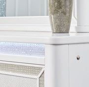 Chalanna - Dresser And Mirror - White - R&R Furniture Gallery (Fountain Valley, CA)