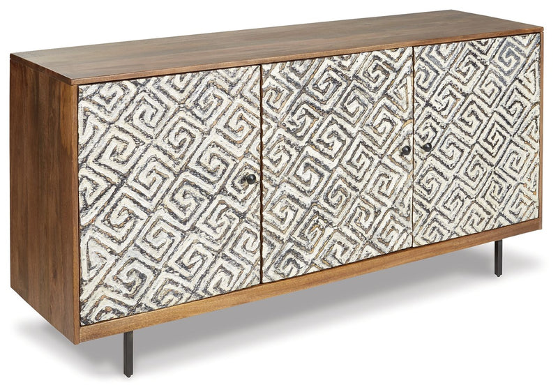 Kerrings - Accent Cabinet - Brown / Black / White - R&R Furniture Gallery (Fountain Valley, CA)