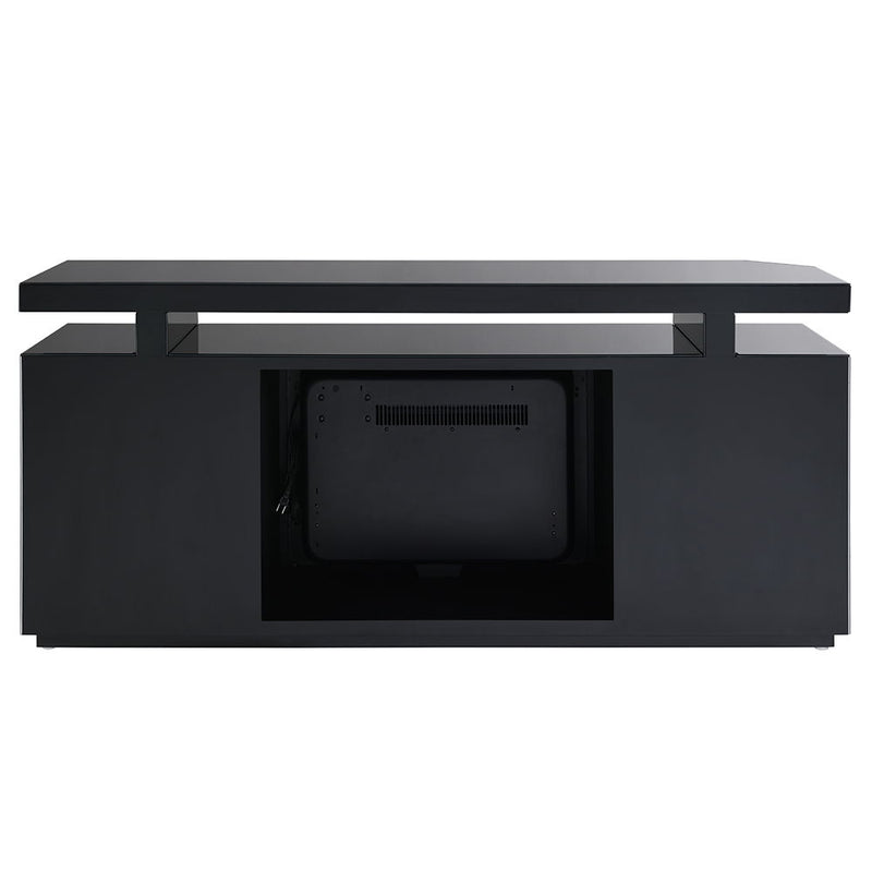 Drisana - TV Stand With Fireplace - Black Mirrored - R&R Furniture Gallery (Fountain Valley, CA)