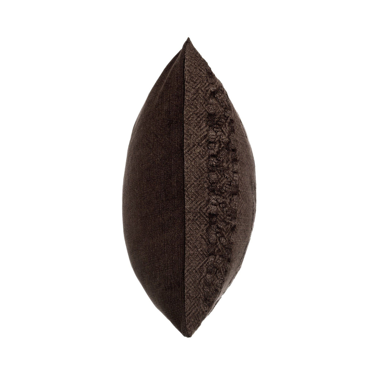 Abbey Sierra Brown 22x22 inch accent pillow by Classic Home with textured fabric and decorative design.