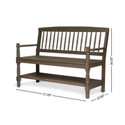 Imperial - Bench With Built In Shelf - R&R Furniture Gallery (Fountain Valley, CA)