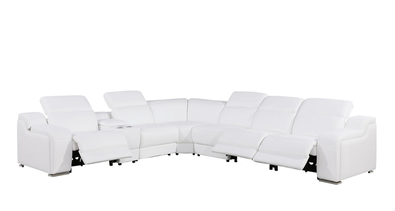 1116 - Power Reclining Italian Leather Sectional - R&R Furniture Gallery (Fountain Valley, CA)