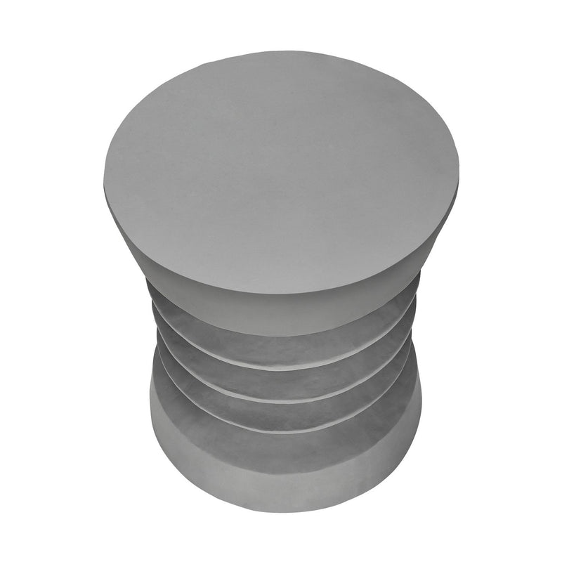 Contemporary round accent table by 8th Street, suitable for indoor and outdoor use with a sleek modern design.