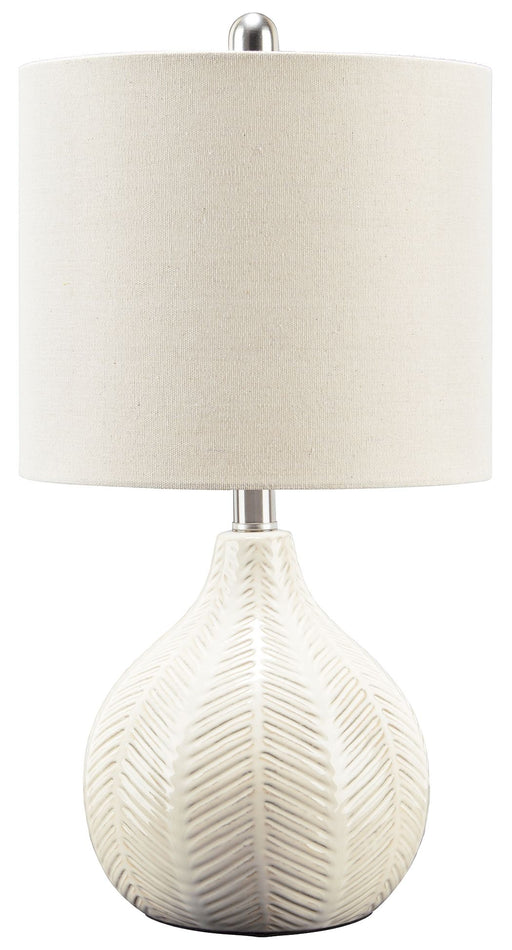 Rainermen - Ceramic Table Lamp  - Off White - R&R Furniture Gallery (Fountain Valley, CA)