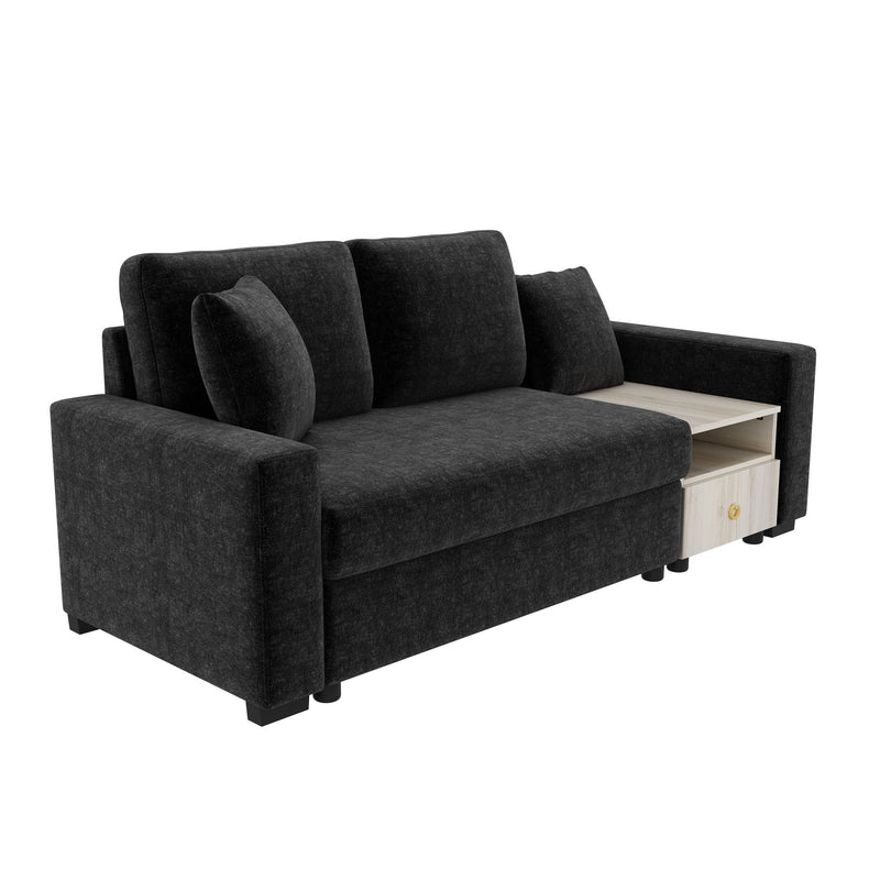 Noble House modular sofa couch with storage armrest and center console, featuring plush seating and contemporary design.