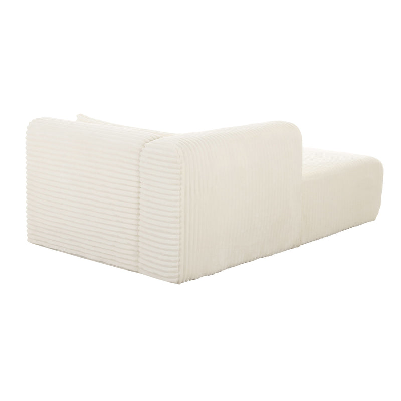 Tarra - Fluffy Oversized Corduroy Modular Chaise - R&R Furniture Gallery (Fountain Valley, CA)