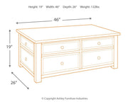 Tyler Creek - Lift Top Cocktail Table - Grayish Brown / Black - R&R Furniture Gallery (Fountain Valley, CA)