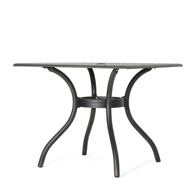 Enchantia - Outdoor Square Dining Table With Weave Tabletop And Flared Legs - Copper - R&R Furniture Gallery (Fountain Valley, CA)