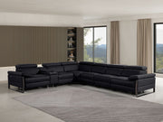 1246 - 7-Piece L-Shaped Modular Power Reclining Sectional With 3 Power Recliners And Power Headrests - R&R Furniture Gallery (Fountain Valley, CA)