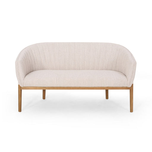 Mid Century Modern Loveseat With Channel Stitched Backrest - R&R Furniture Gallery (Fountain Valley, CA)