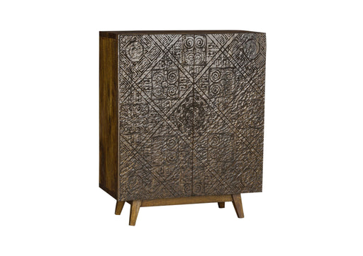 Calvary - Console Table - Gray Stone & Walnut - R&R Furniture Gallery (Fountain Valley, CA)