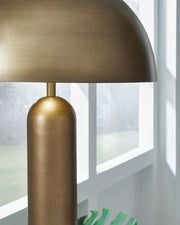 Signature Design by Ashley Wendfield metal floor lamp with a sleek, modern design and a tall, sturdy base.