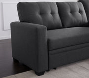 Upholstered Pull Out Sectional Sofa With Chaise - R&R Furniture Gallery (Fountain Valley, CA)