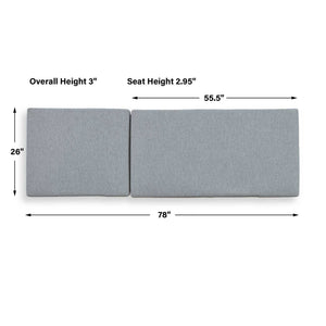 Bea - Outdoor Pool Chaise Cushion - Gray