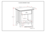 Acadian - Bedside Table, Handcrafted - R&R Furniture Gallery (Fountain Valley, CA)