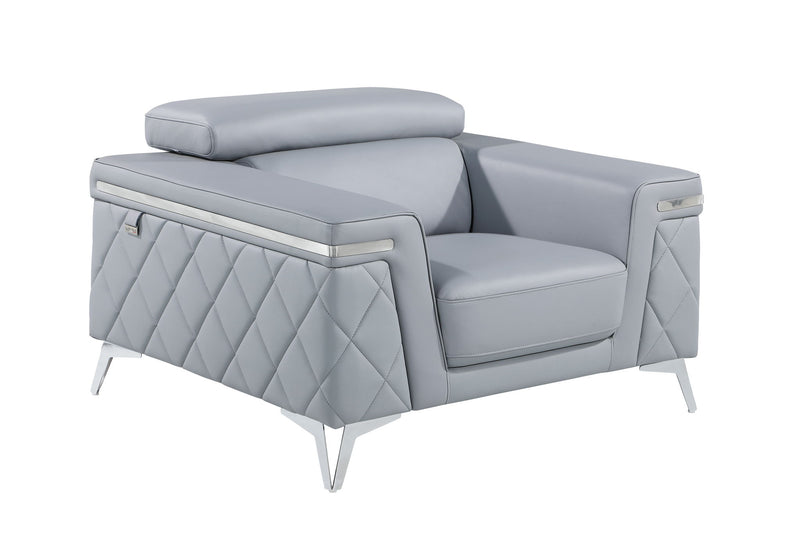 1140 - Top Grain Italian Leather Living Room Set - Black - R&R Furniture Gallery (Fountain Valley, CA)