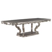 Ariadne - Dining Table With Pedestal - Antique Platinum - R&R Furniture Gallery (Fountain Valley, CA)