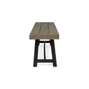 Noble House Cloud outdoor bench with acacia wood frame and slat panel design, suitable for garden or patio seating.