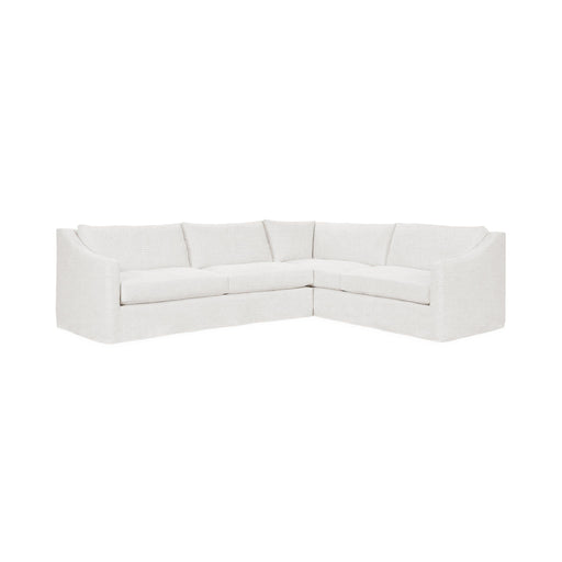 Classic Home Kipton upholstered corner sectional in a neutral fabric with plush cushions and modern design.