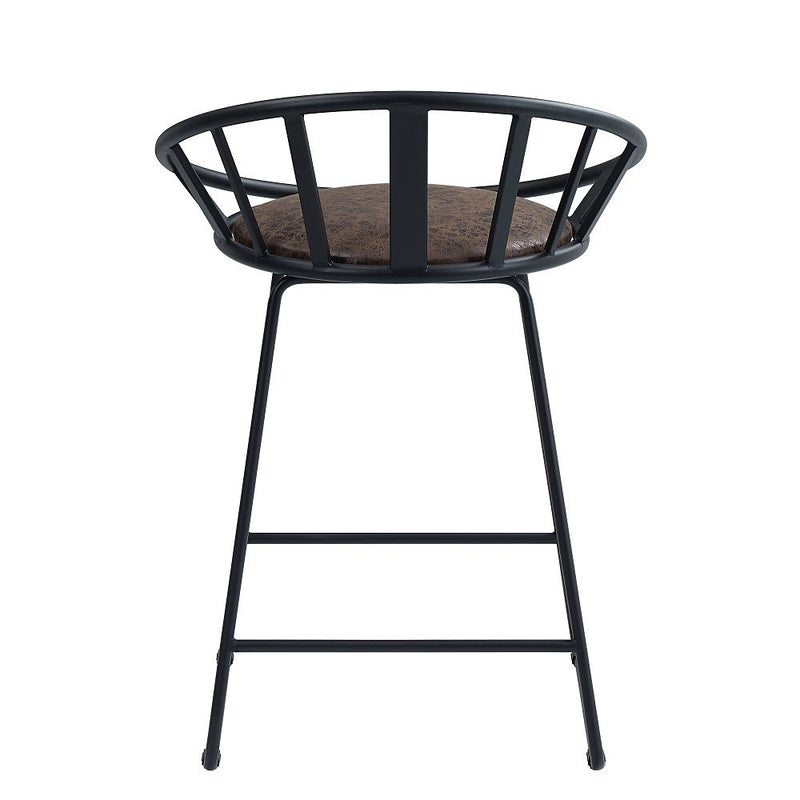 Zudora - Counter Height Chair (Set of 2) - Synthetic Leather & Black - R&R Furniture Gallery (Fountain Valley, CA)