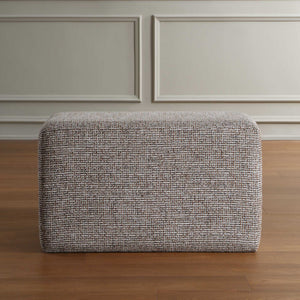 Kelce - Woven Checkered Ottoman - Brown