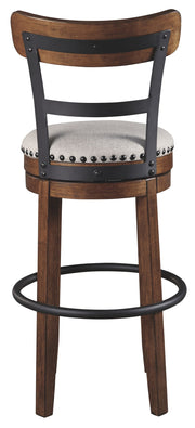 Valebeck - Tall Upholstered Swivel Barstool - R&R Furniture Gallery (Fountain Valley, CA)
